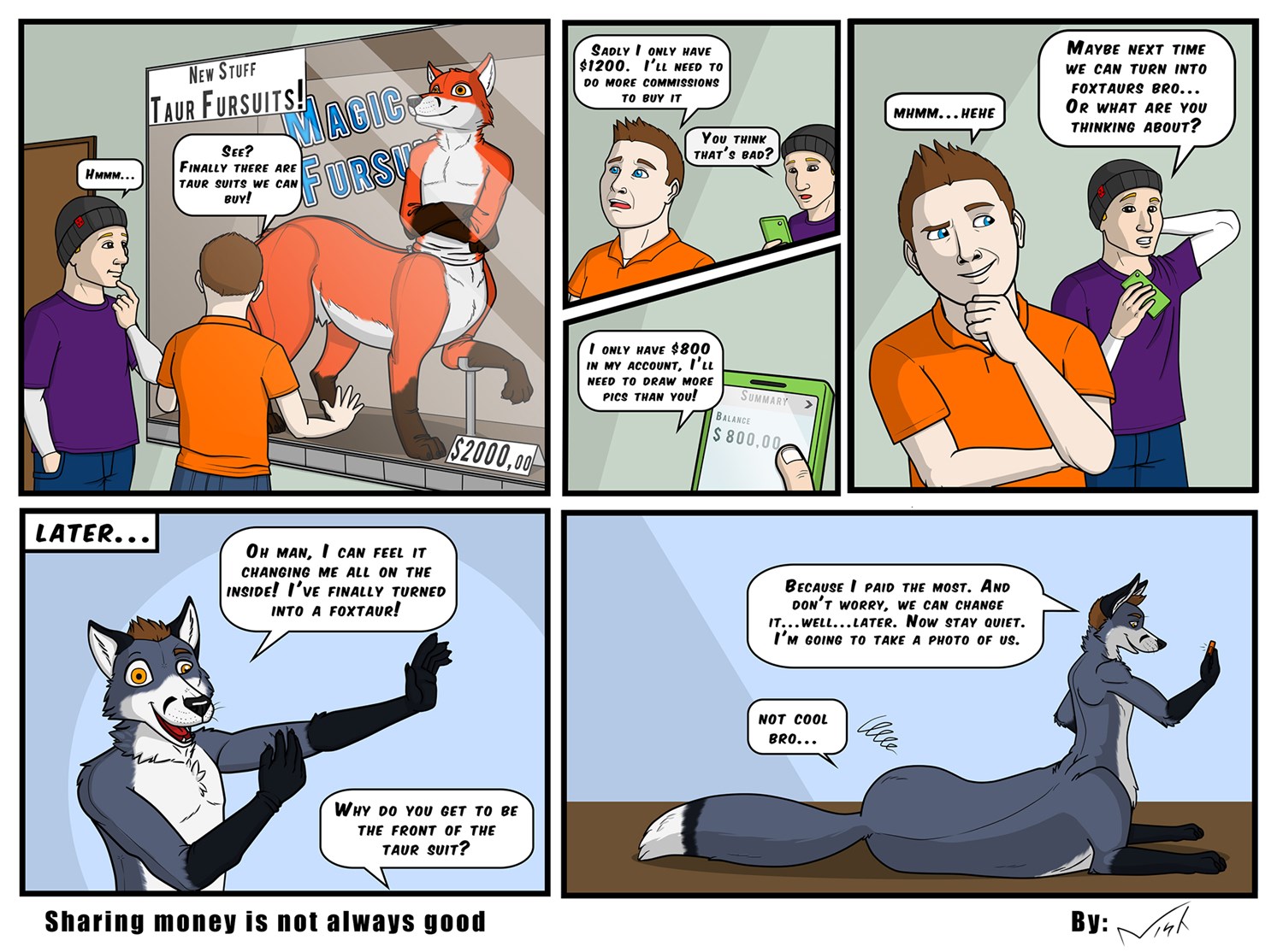 Sharing money is not always good by Nisharu