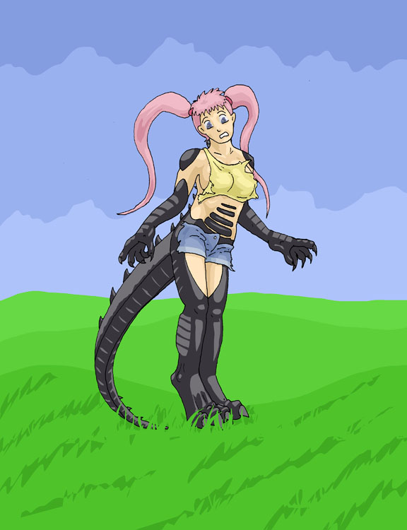 Lizard girl Stuck by PickleJuice