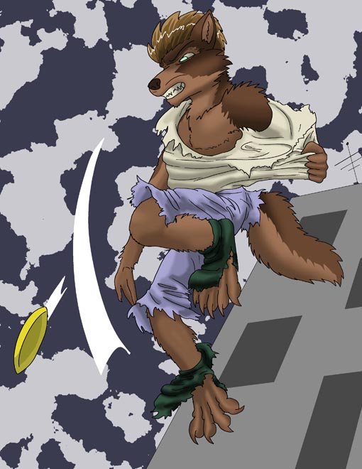 Wolf-Frisbee-Guy by PickleJuice