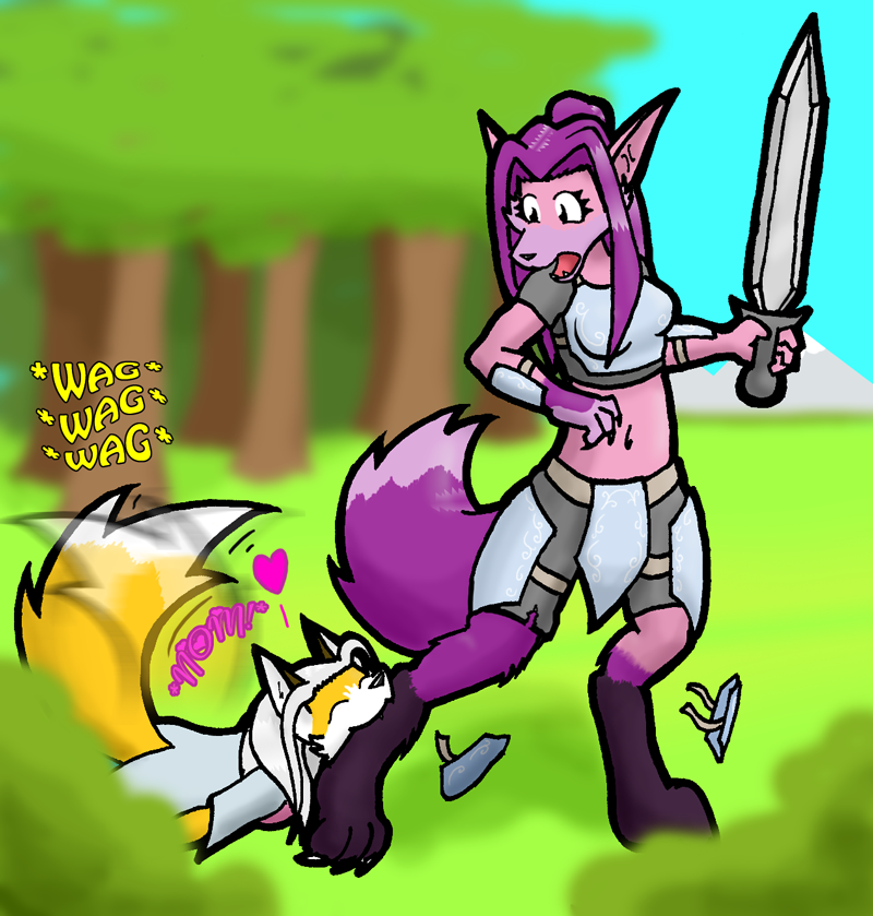 elf-fox-infected by Rae