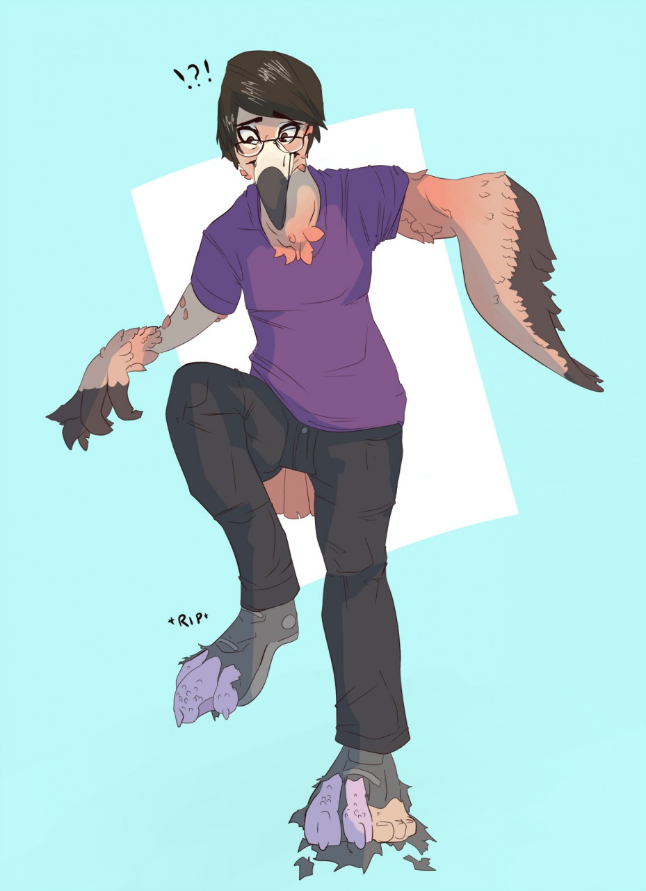 COMMISSION Flamingo Teef by ReddishMaroon