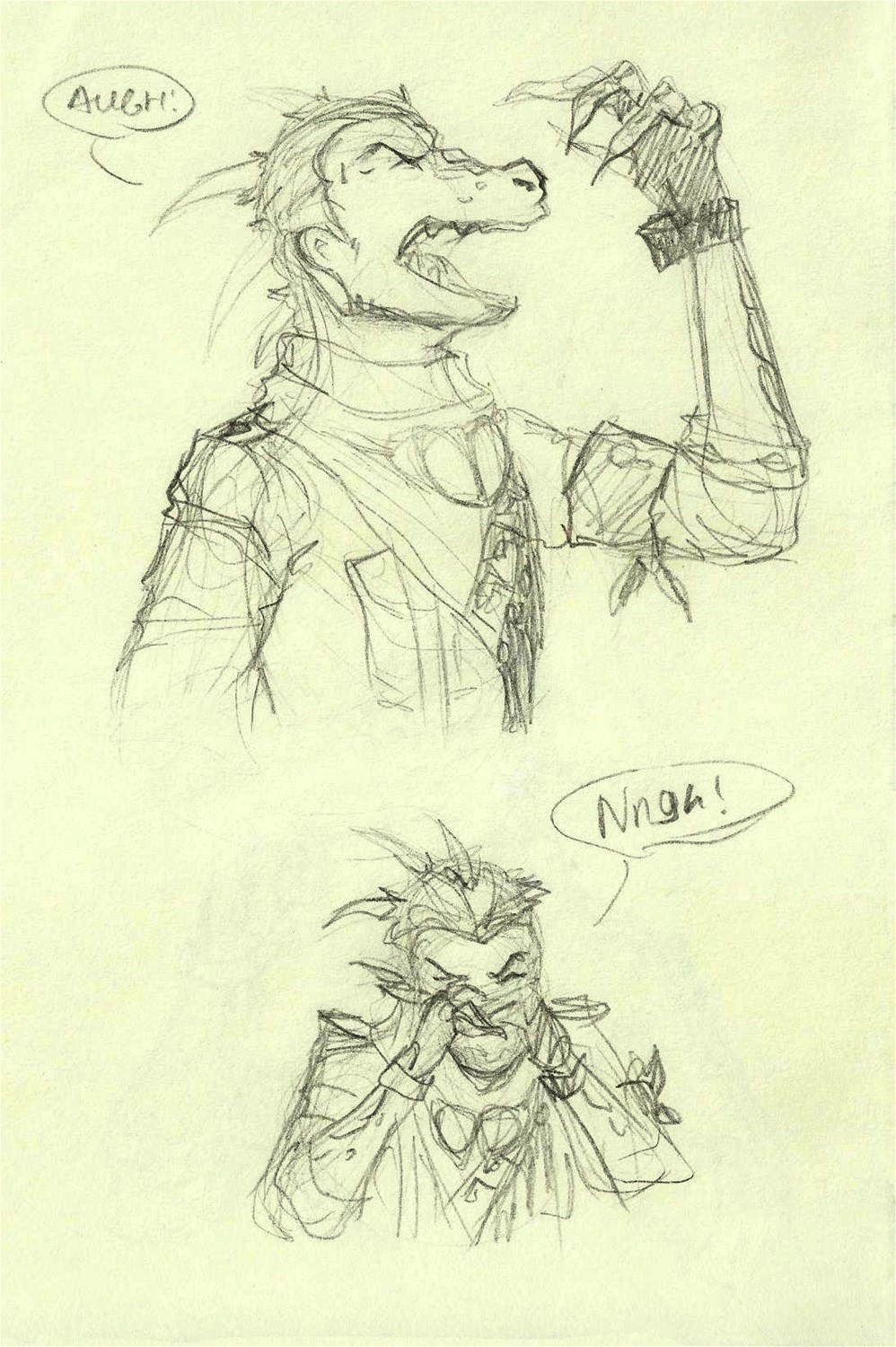 Datz Are'bal Iguana tf rough sketches by Samarline