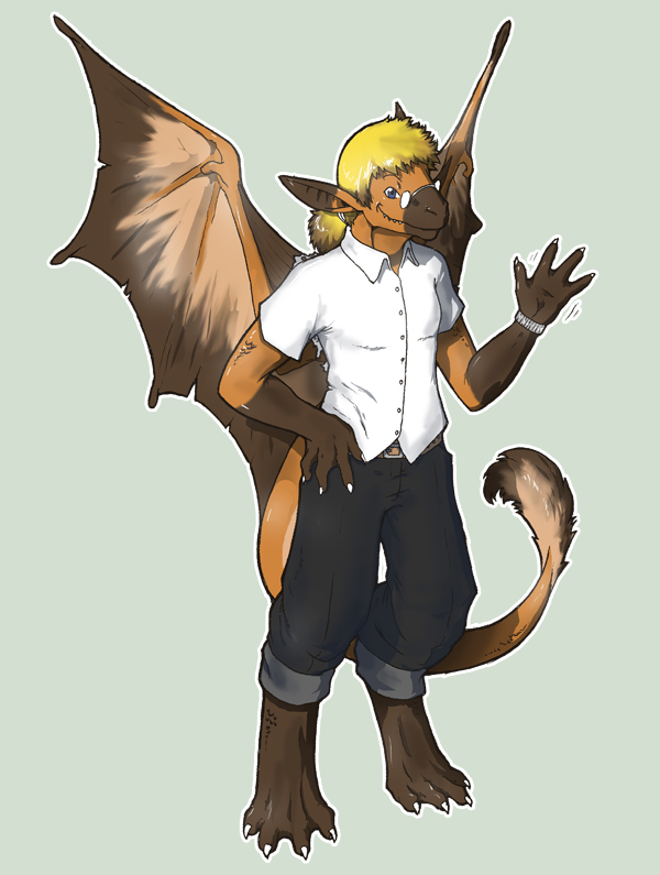 Nightfirer dragon anthro by Sevencarpileup