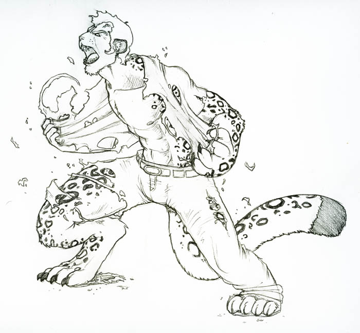 snow leopard man by Sevencarpileup