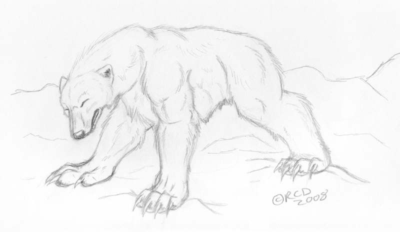 werepolarbearsketch by Silverhyena