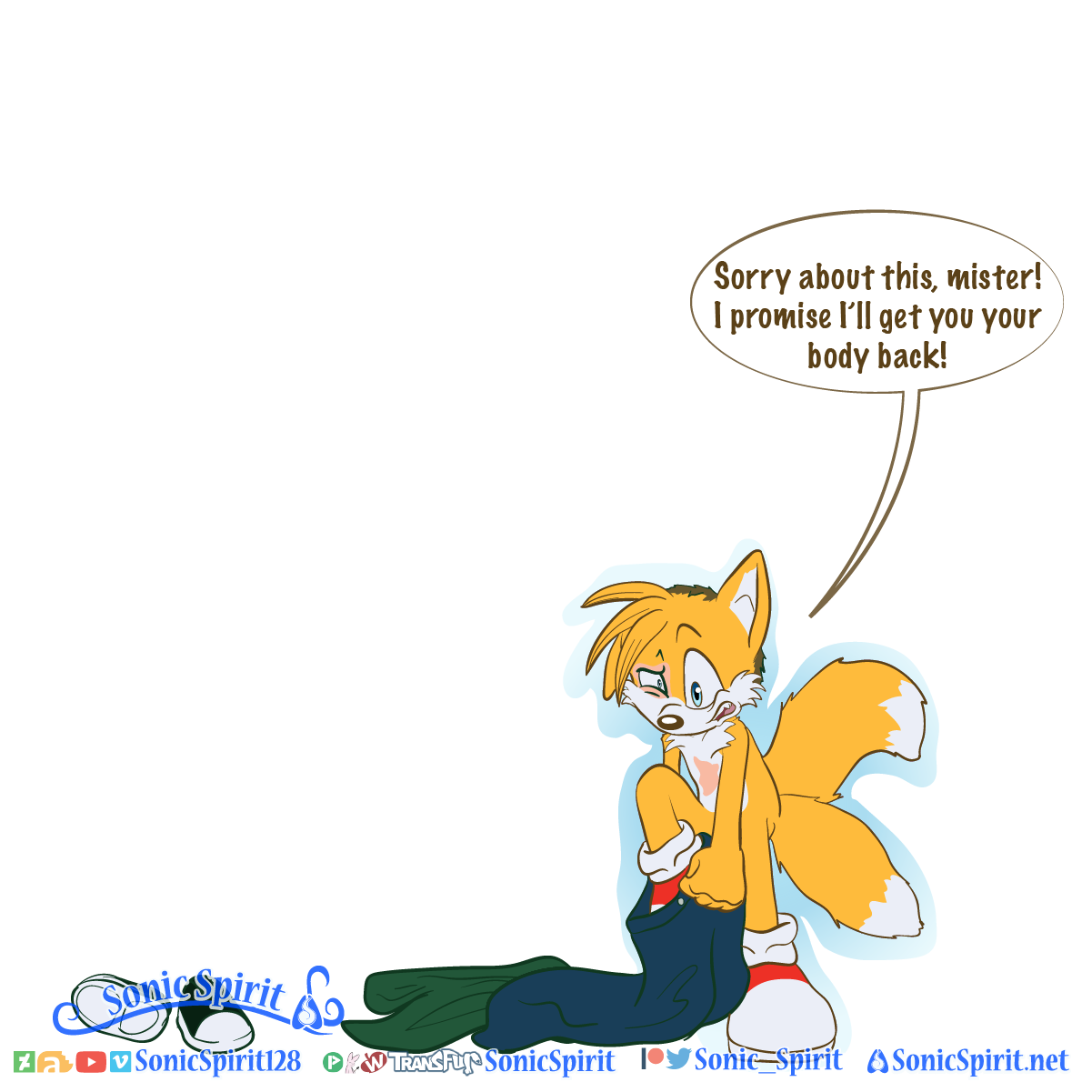 Kitsune Tsuki - Tails TF for FoxLightning by Sonicspirit
