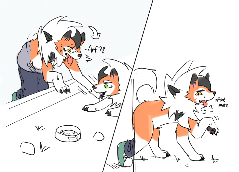 Lycanroc body swap by Sa_no