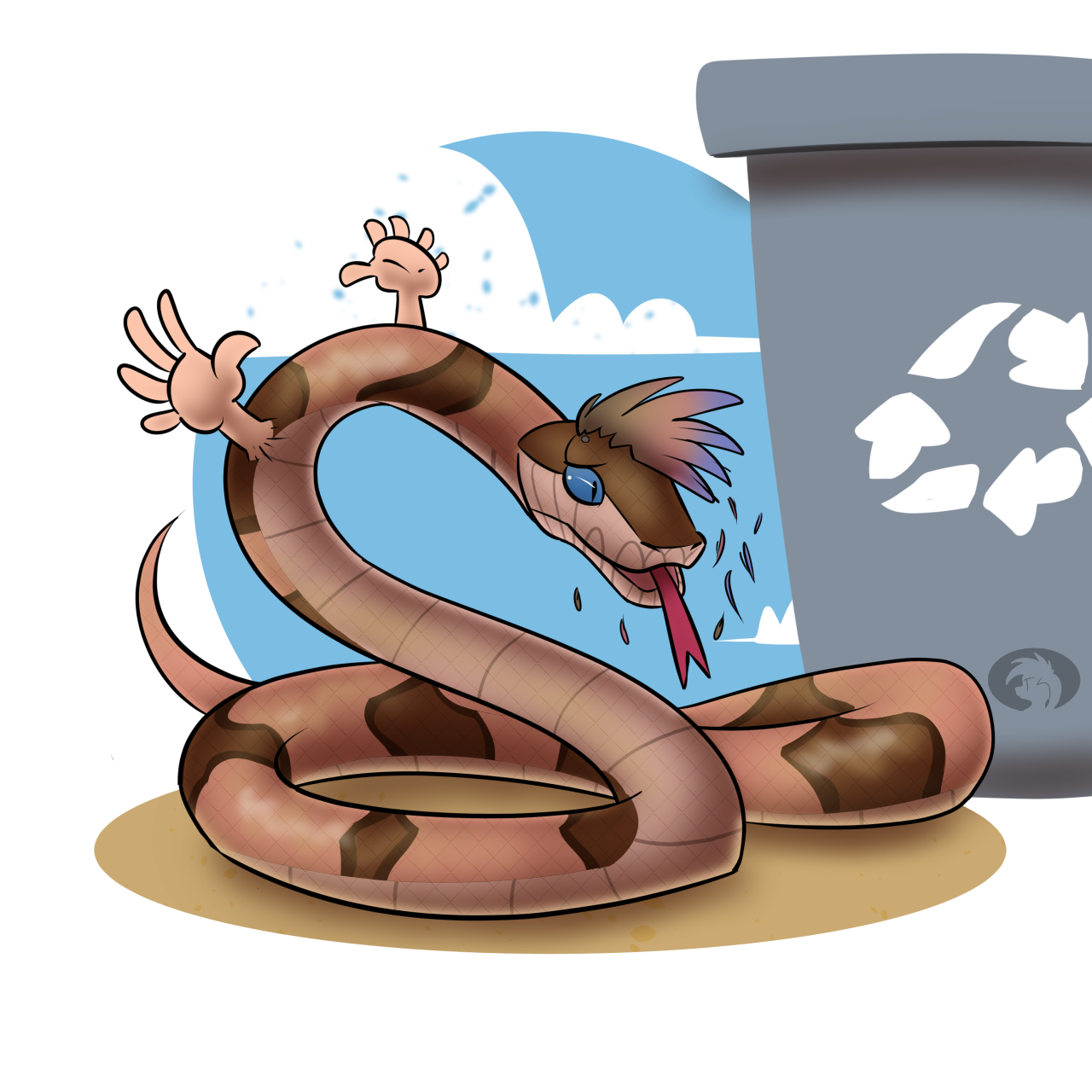 Snake Jazz Hands! by Trevor_Fox