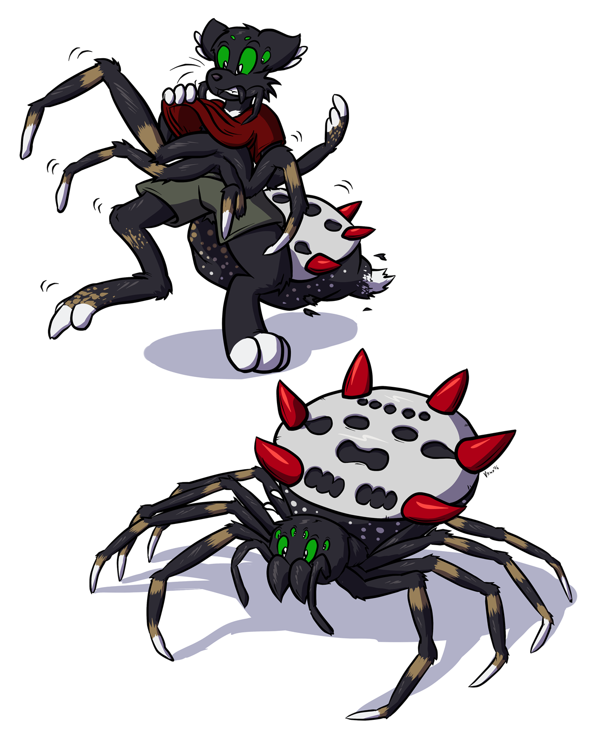 Spiny-Backed Orb-Weaver by Virmir