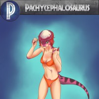 P is for Pachycephalosaurus by Witchfiend