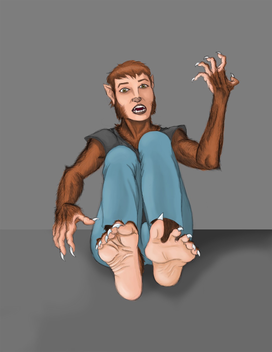Werecatt Sketch by Wwbot