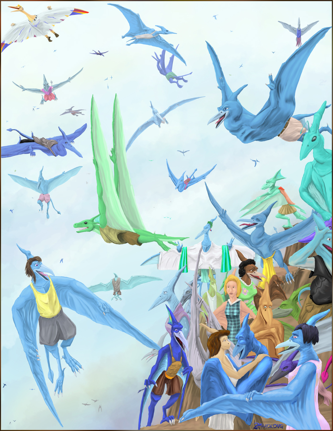 Flocking Into Happiness by Zhaolong