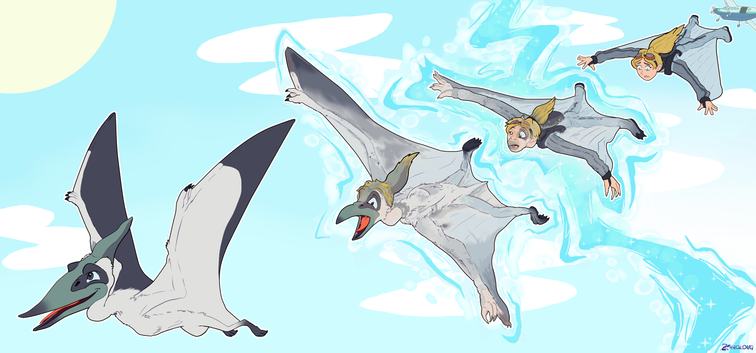 Wingsuiter To Pteranodon by Zhaolong