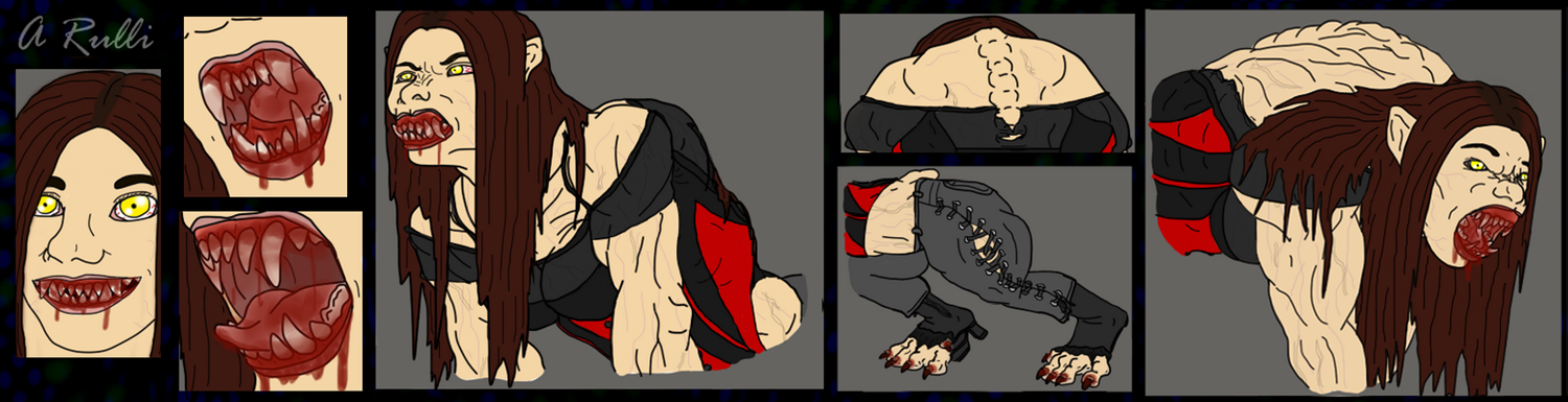 (Old) My Furless Werewolf TF Scene (2015) (Clean + Both Bloody & Non-Bloody Versions) by Adaru32