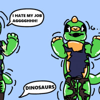 dinosaurs go RAWR! by Axolotlthon