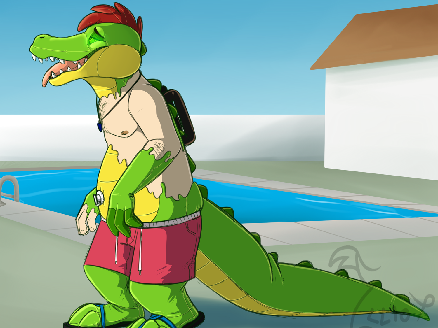 By the pool by BinturongBoss