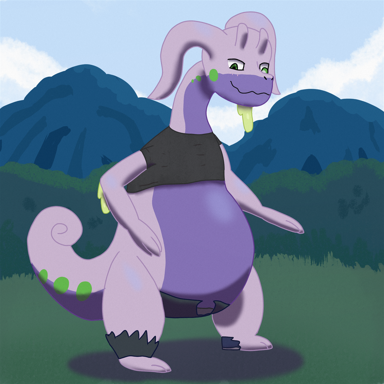 Octransfur 2023 Day 10: Goodra by Briandabluefox 