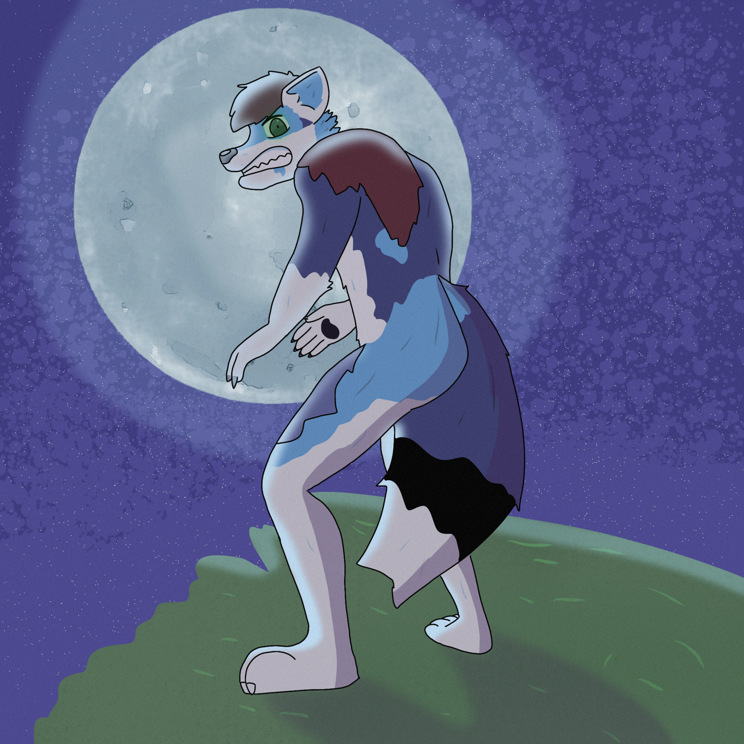 Octransfur 2023 Day 31: Werefox by Briandabluefox 
