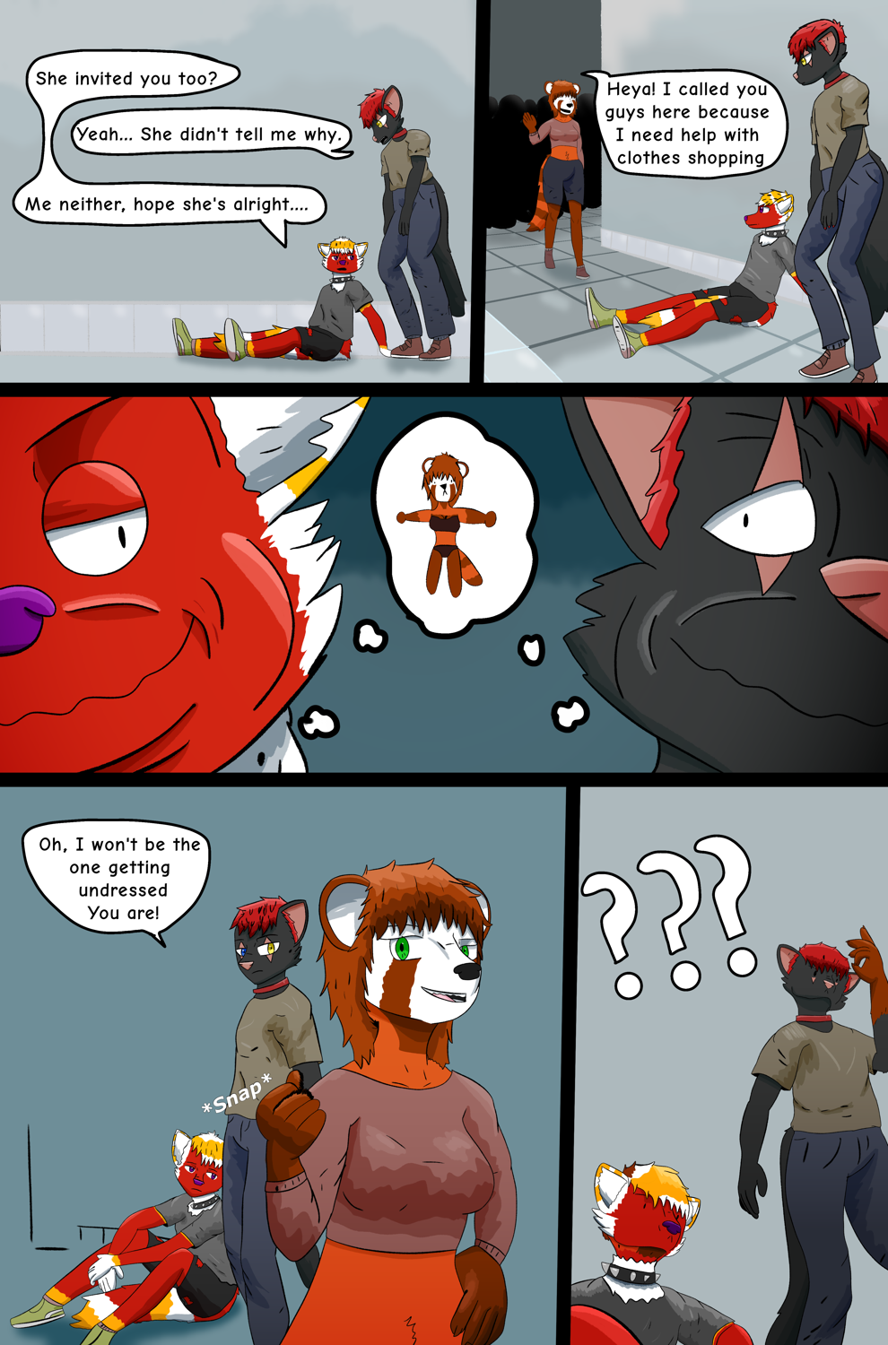 Dress Up (Red Panda Twinning TF TG) by Briandabluefox 