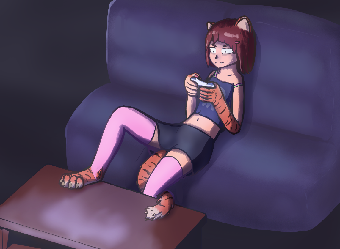 Late night gaming by Gigi