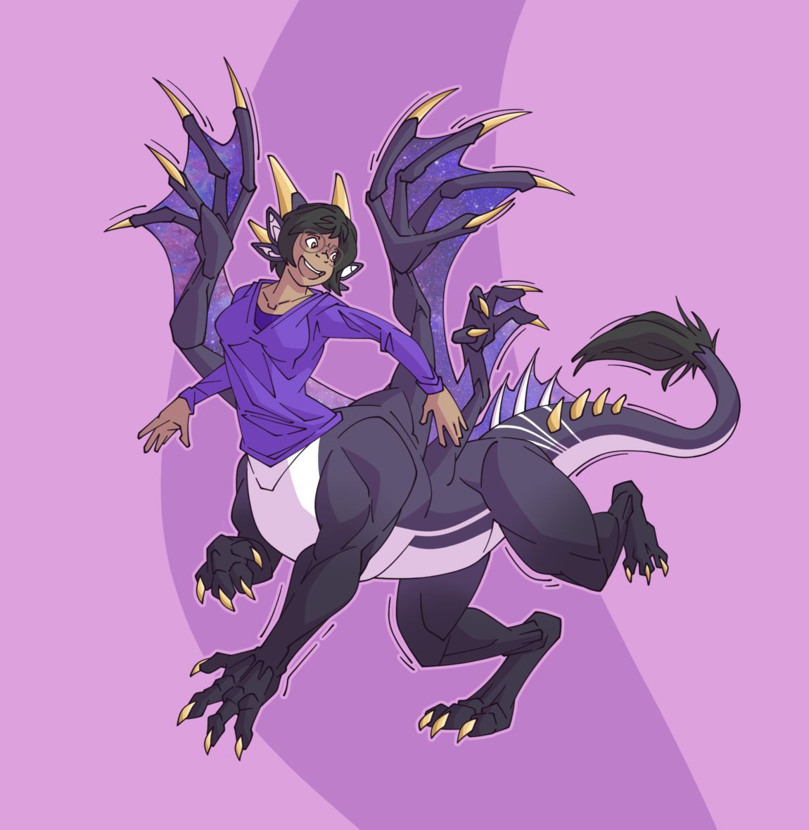 Nebula Dragon... Taur? [Trade] by Hukeng
