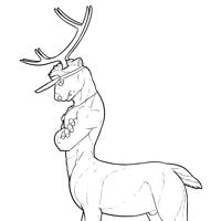 Otter deertaur lineart comm by Lakhanto
