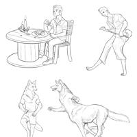 Maned wolf taur + anthro + satyr TF by Lakhanto