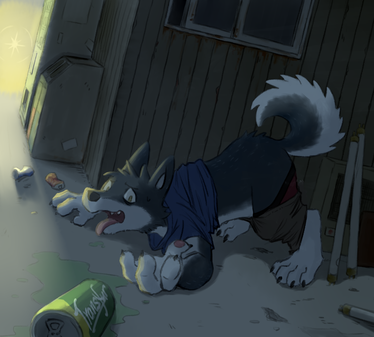 TF in the night alley by Moonlycan