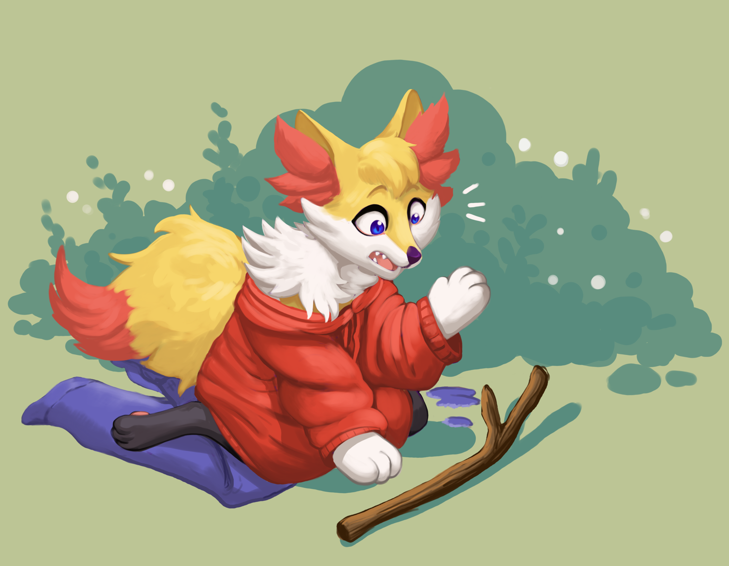 An Unexpected Braixen by Mxmaramoose