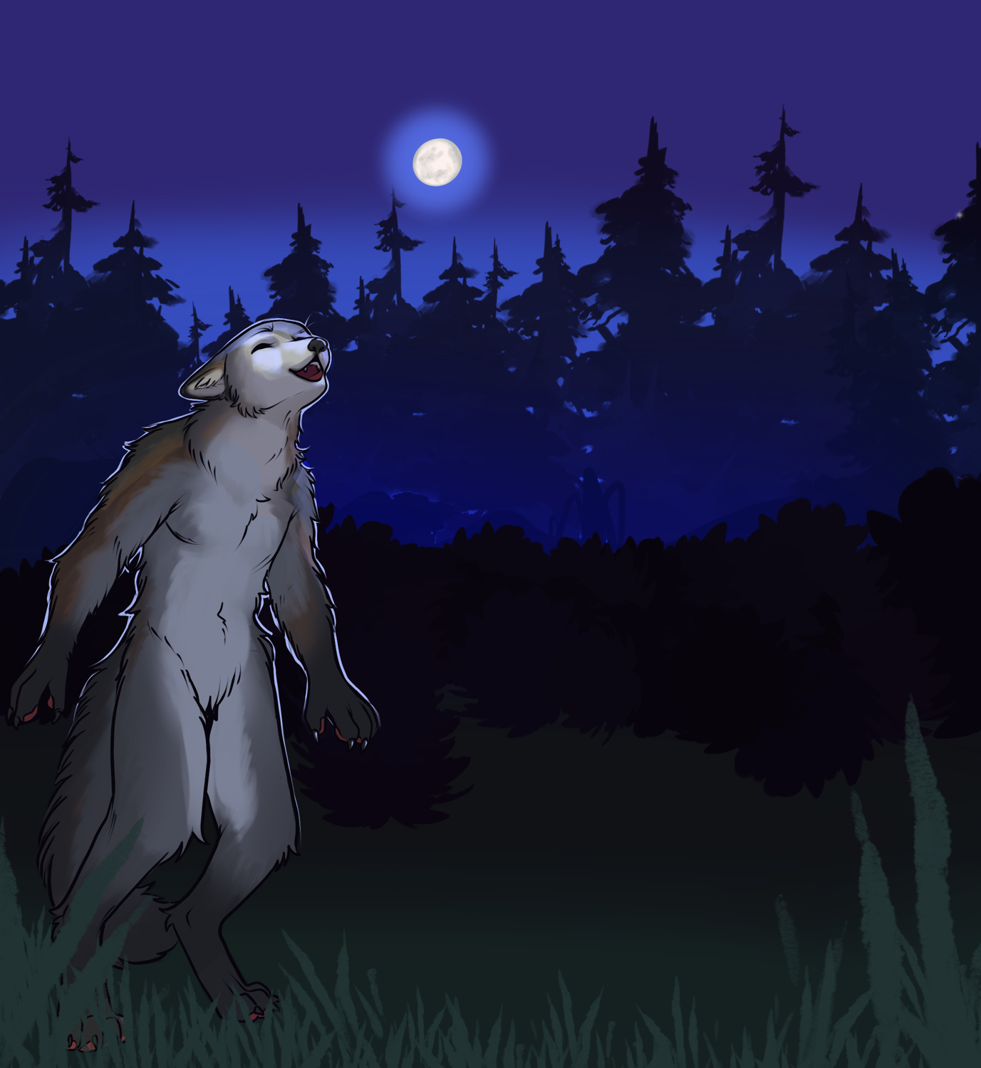 Full Moon Howl by Mxmaramoose