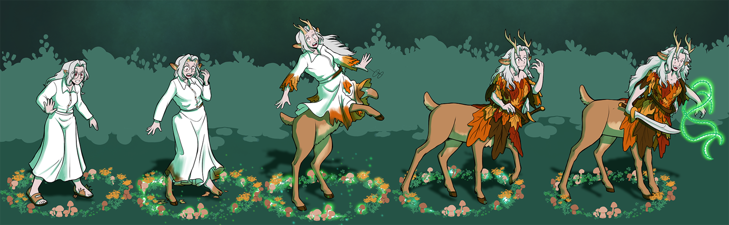 Magical Cervitaur Circle by Mxmaramoose