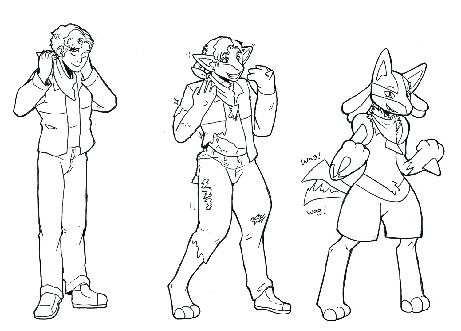 Lucky Bandana Lucario by Mxmaramoose