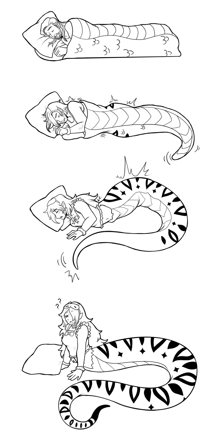 Sleepy Snake by Mxmaramoose