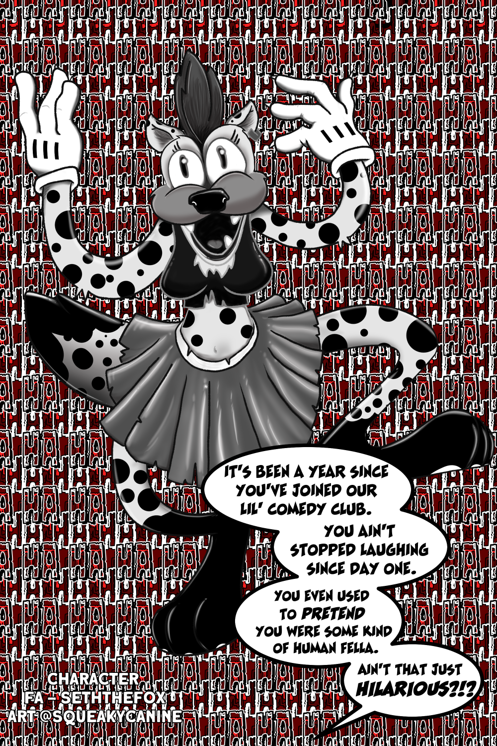 Hyena Toon Paint Transformation 2 part by Squeakycanine