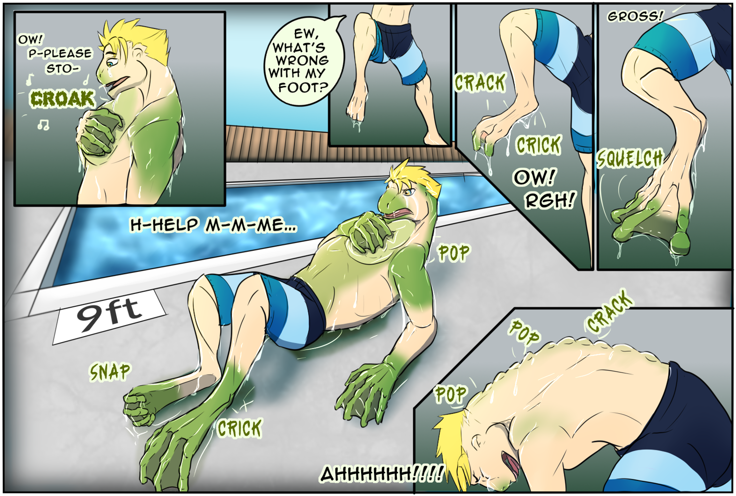 an american werefrog in Cabo by Subject-C