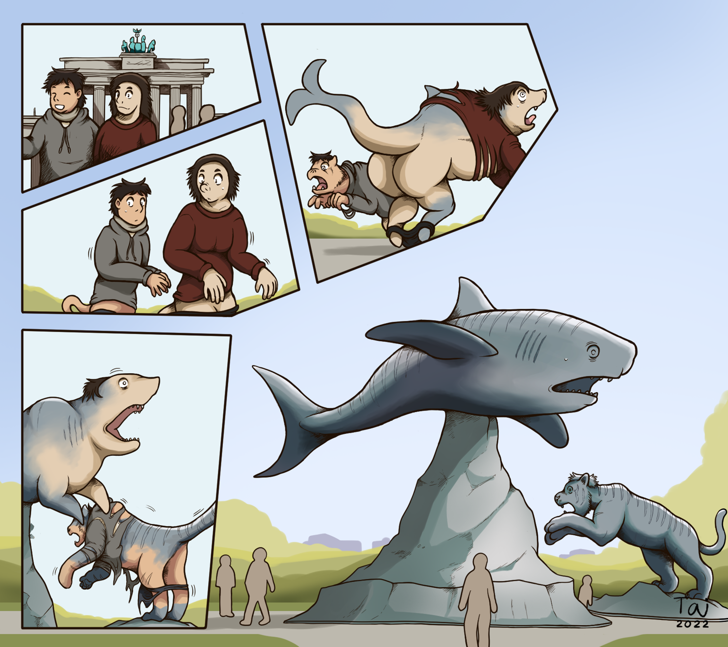 Historic Park Statues by Taitora
