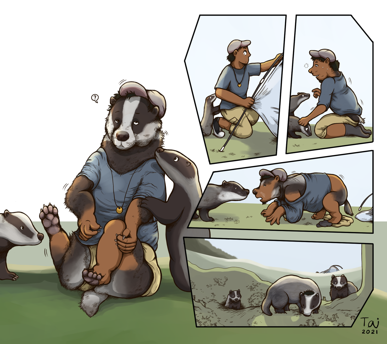 Badger Family by Taitora