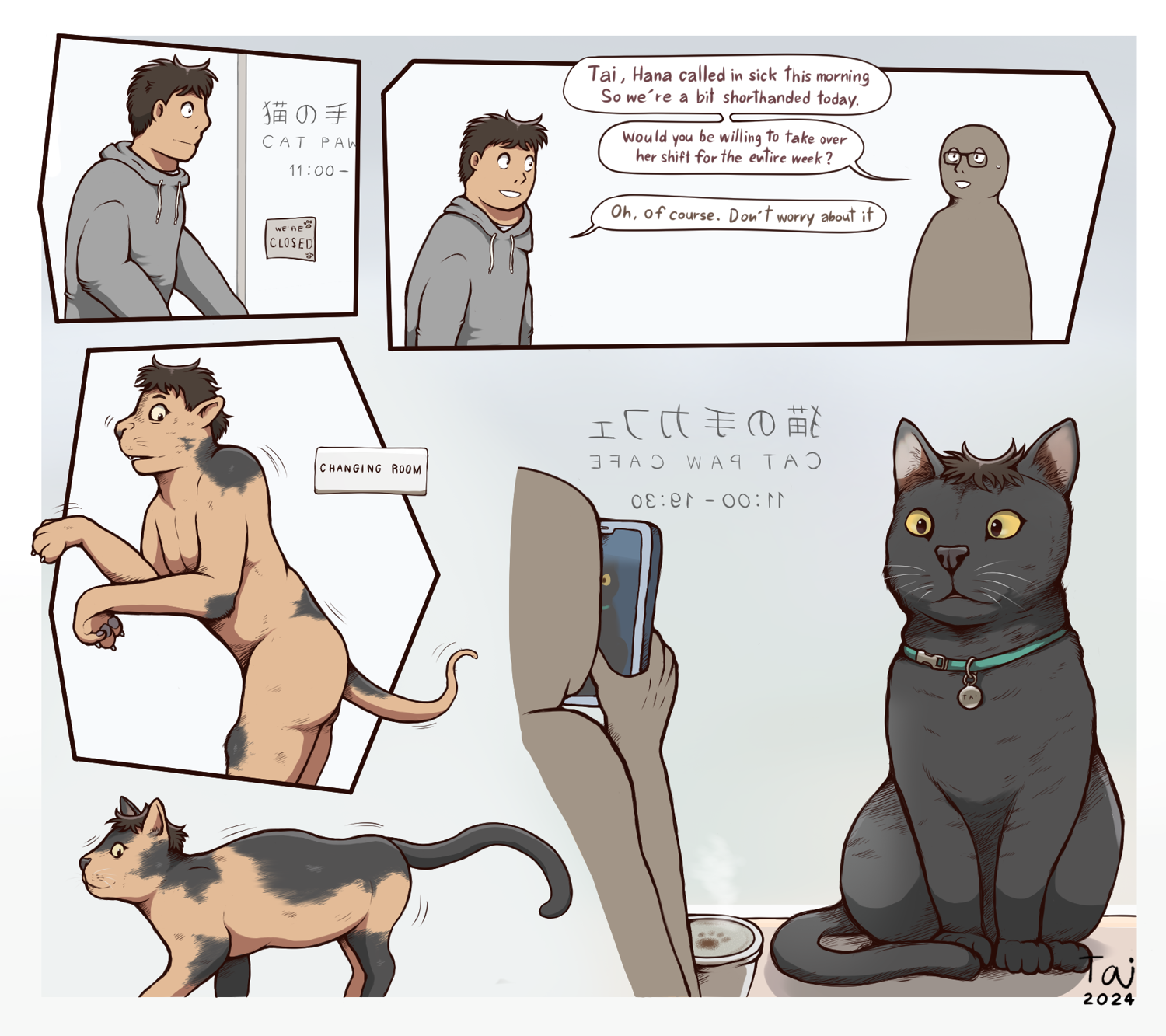 Cat Cafe Worker by Taitora