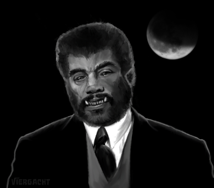 Draw a Werewolf Day - Super Blood Moon by Viergacht